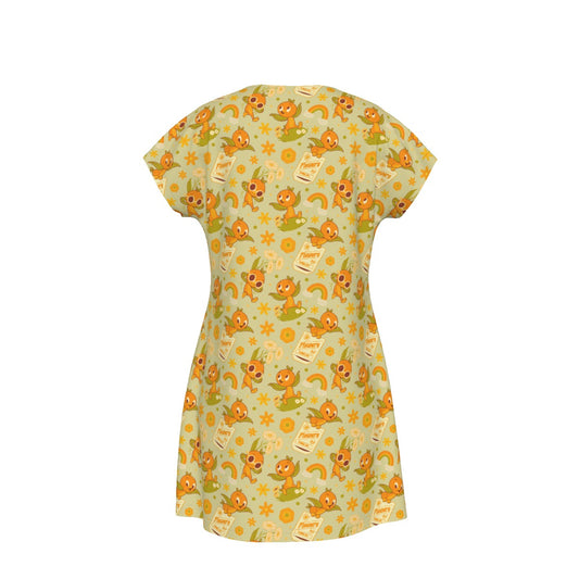 Vintage Citrus Garden - Women's T-Shirt Dress