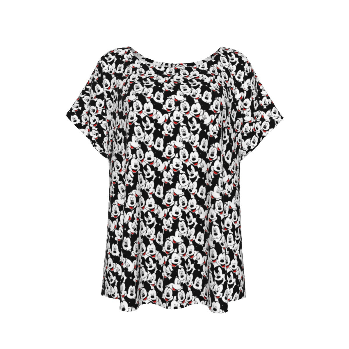 Many Faces of Classic Mouse - Women’s Relaxed Fit Scoop Tee