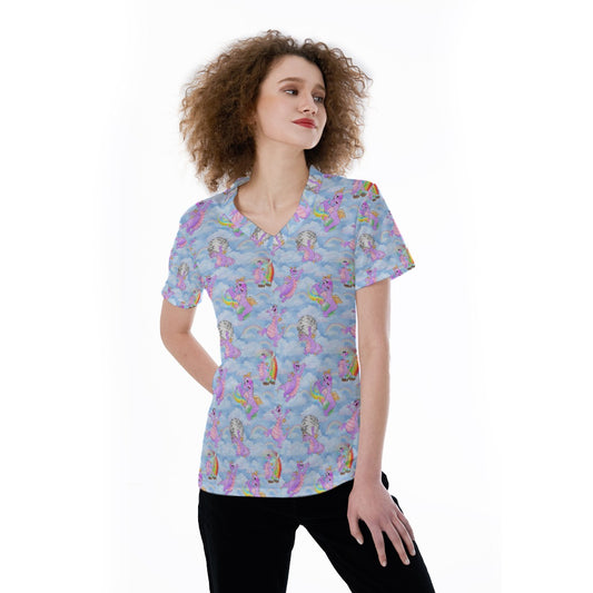 Imagine with Figment - Women's Short Sleeve V-Neck T-Shirt