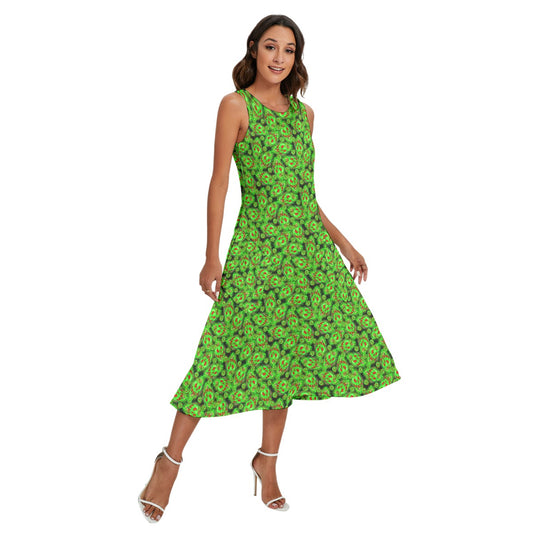 Just One Bite - Women’s Diagonal Pocket Midi Dress
