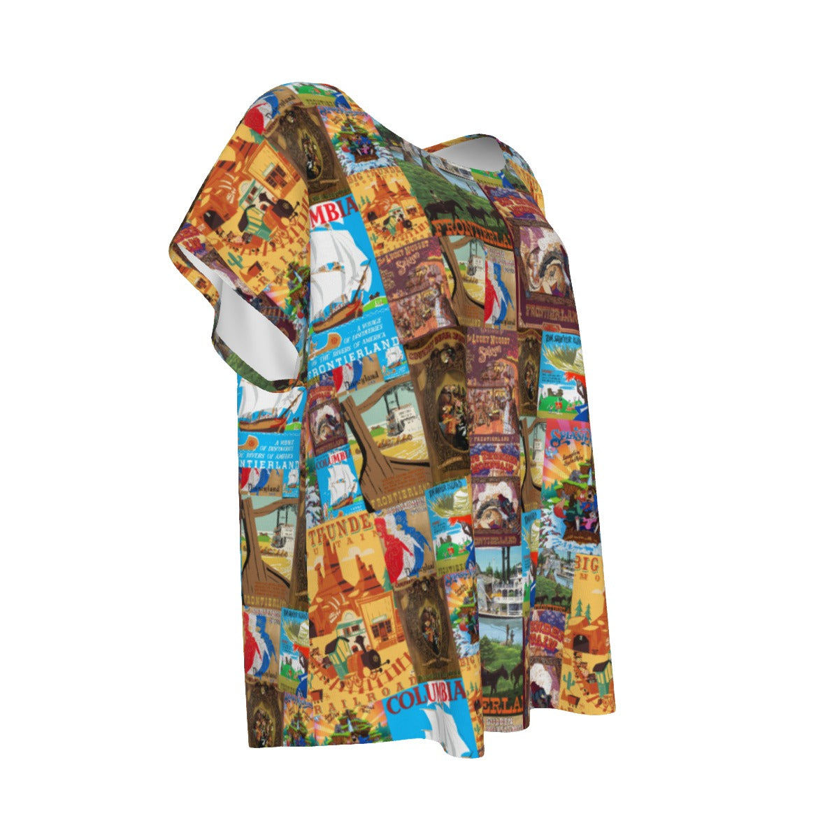 Vintage Frontier Ride Posters - Women’s Relaxed Fit Scoop Tee