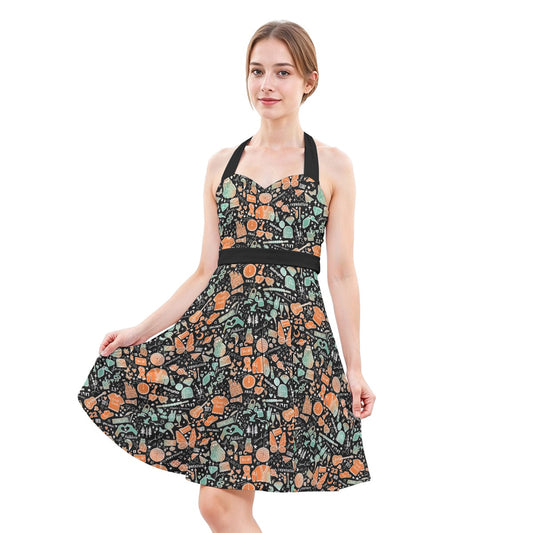 Showgirl Era Icons - Women's Halter Vintage Pocket Dress
