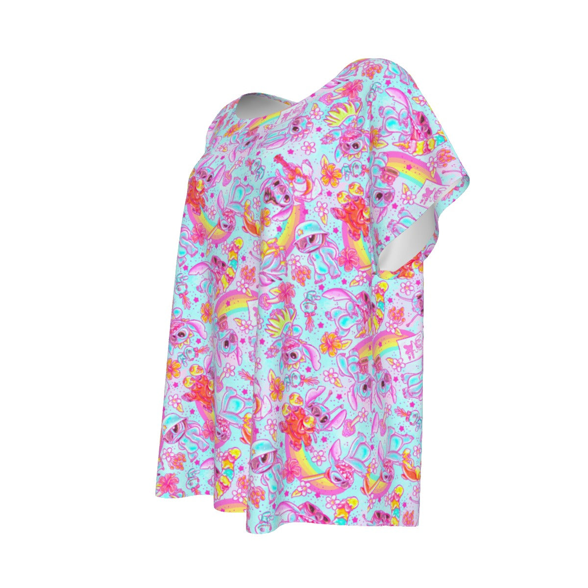 Neon Rainbow Mischief - Women’s Relaxed Fit Scoop Tee