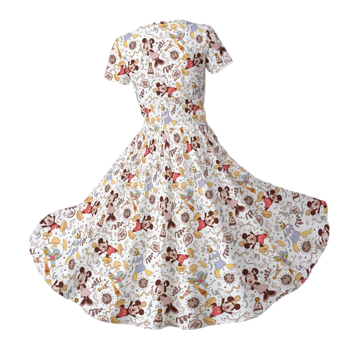 New Year Celebration Crew - Women's V-Neck Ruched Midi Dress