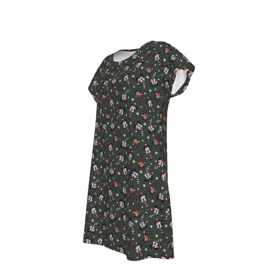 Vintage Holiday Friends - Women's T-Shirt Dress