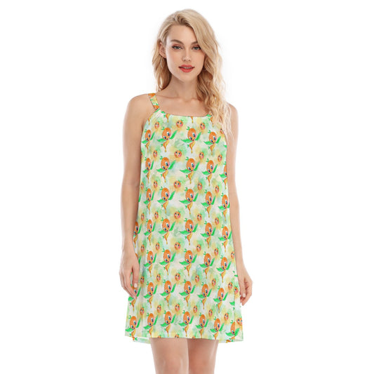 Sunny Citrus Thoughts - Women’s Adjustable Sundress
