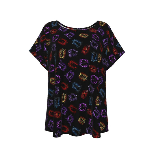 Villain Silhouettes Sparkle - Women’s Relaxed Fit Scoop Tee