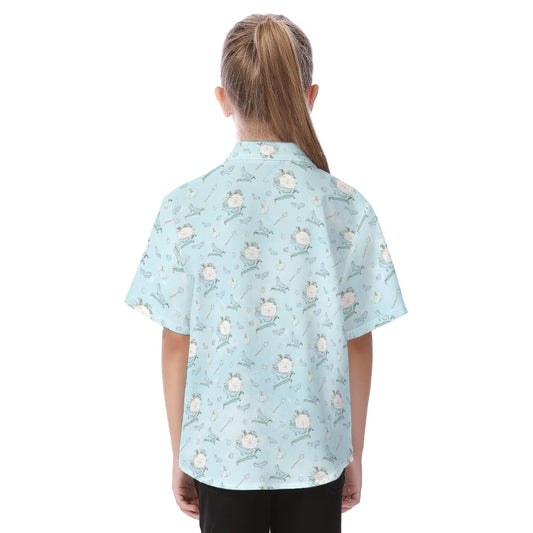 Glass Slipper Cinderella Inspired - Kid's Hawaiian Button Up Shirt