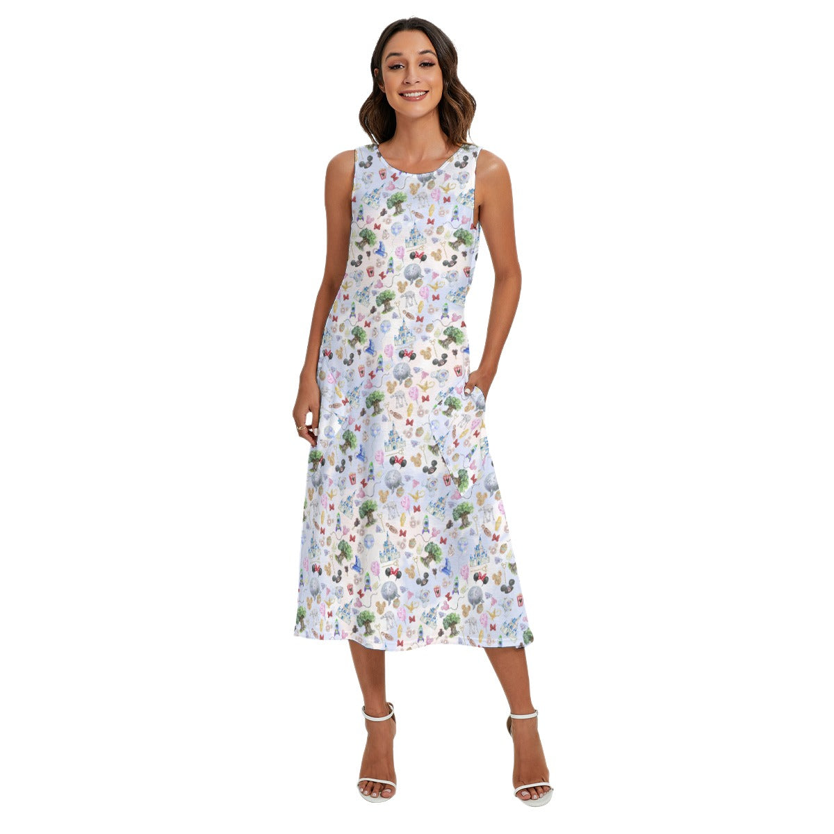 WDW Park Hopper - Women’s Diagonal Pocket Midi Dress