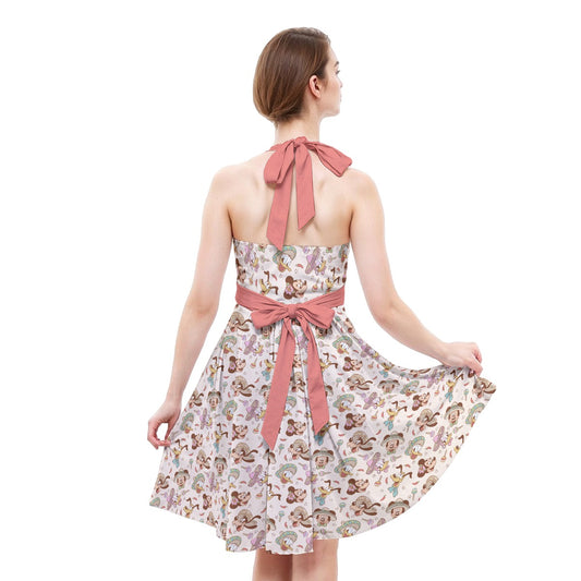 Fiesta Sombrero Pals - Women's Halter Vintage Pocket Dress
