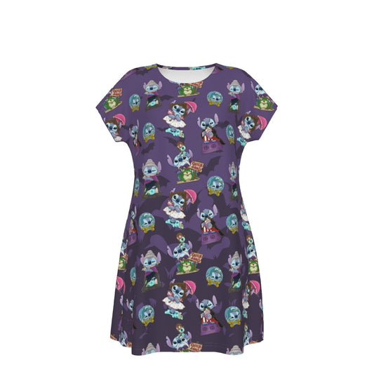 Haunted Alien Portraits - Women's T-Shirt Dress
