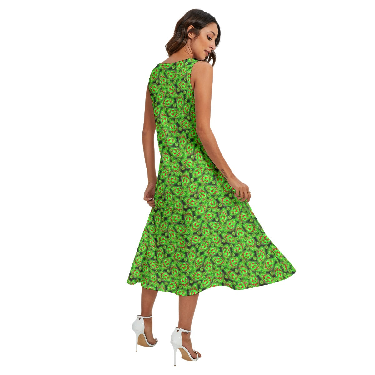 Just One Bite - Women’s Diagonal Pocket Midi Dress