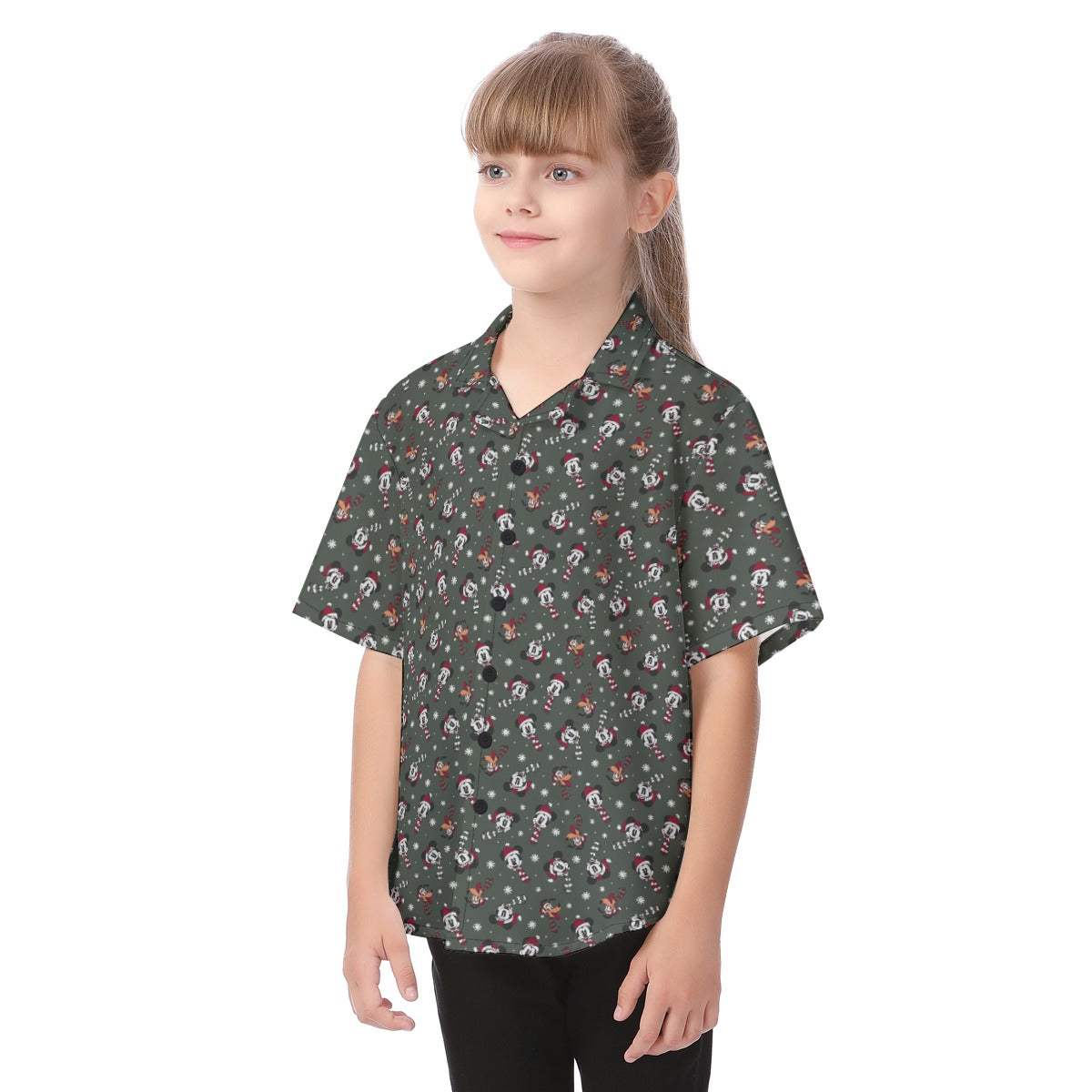 Vintage Holiday Friends - Kid's Hawaiian Button Up Shirt
