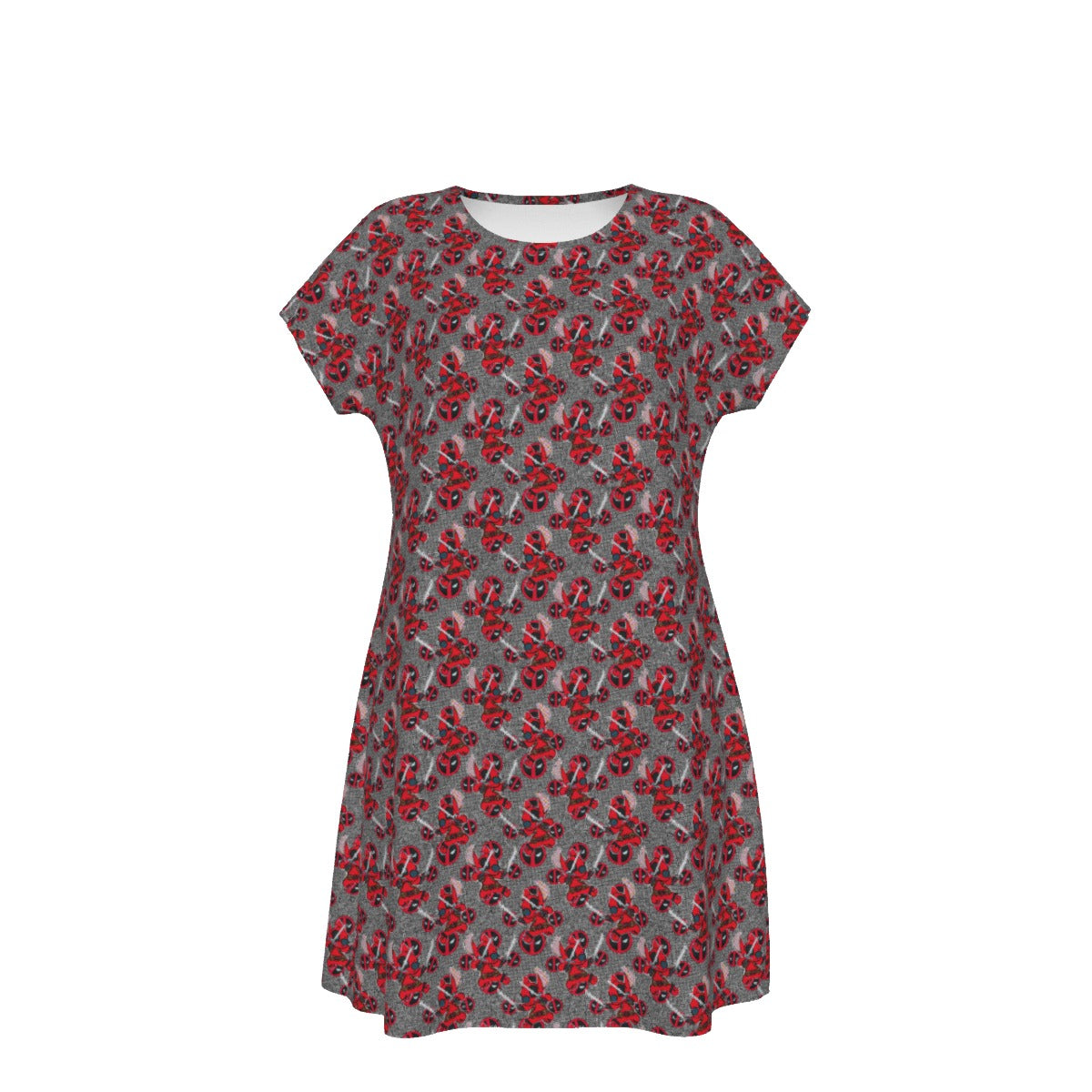 Superhero Stitch - Red Masked Hero - Women's T-Shirt Dress