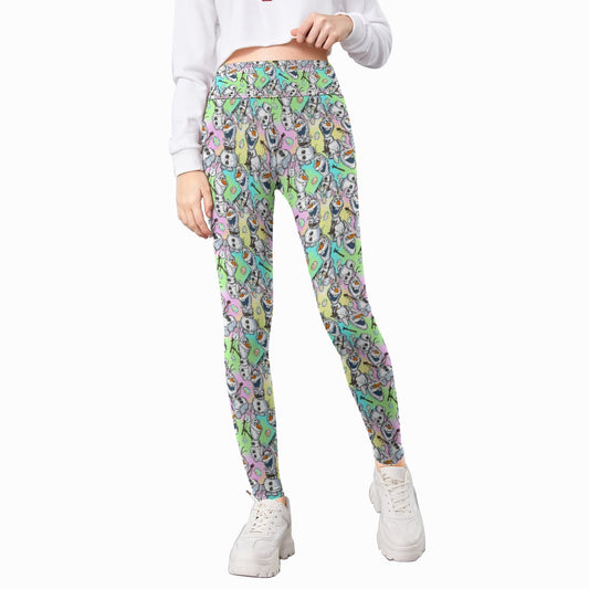 Sketched Snowman Easter - Kid's Leggings