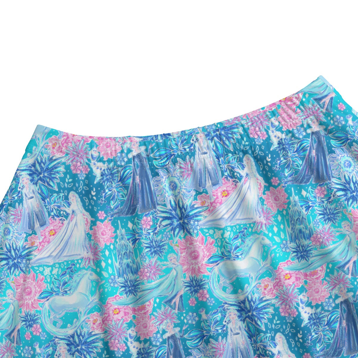 Ice Queen Frosted Florals - Women's Pocket Skater Skirt