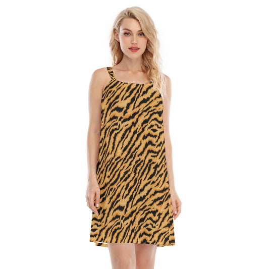 Animal Print - Tiger - Women’s Adjustable Sundress