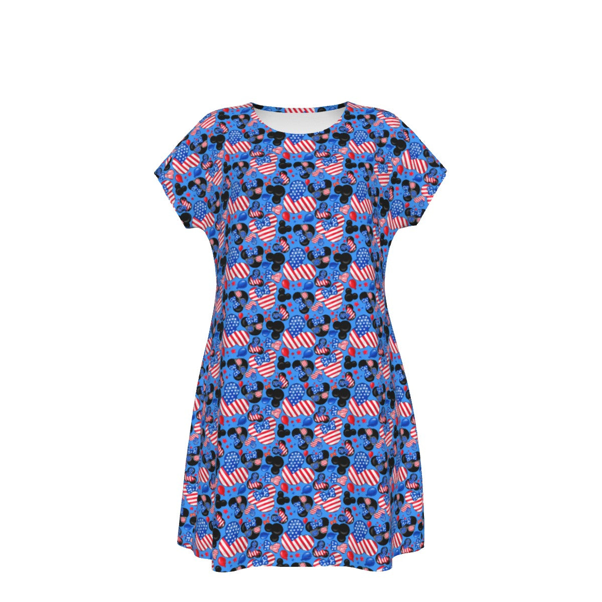 Mouse Fourth of July Celebration - Women's T-Shirt Dress