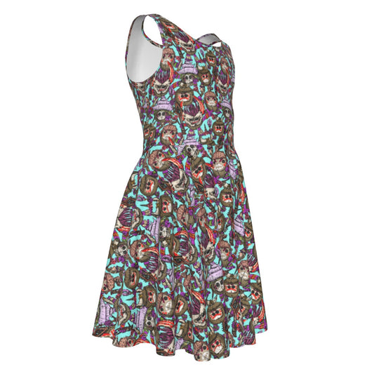 Island Coconut Pirates - Kid's Sleeveless Skater Dress