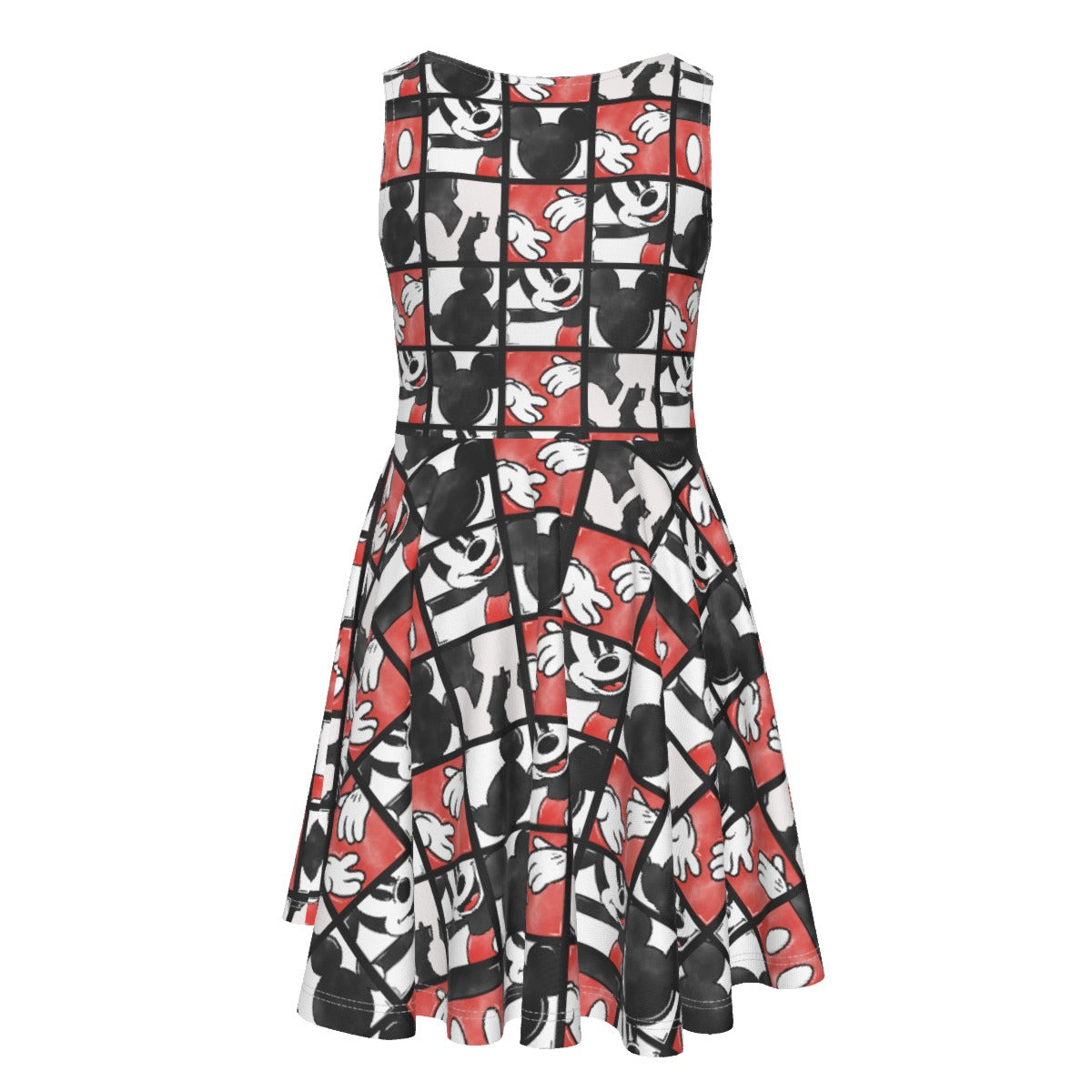 Mouse Block Party - Kid's Sleeveless Skater Dress