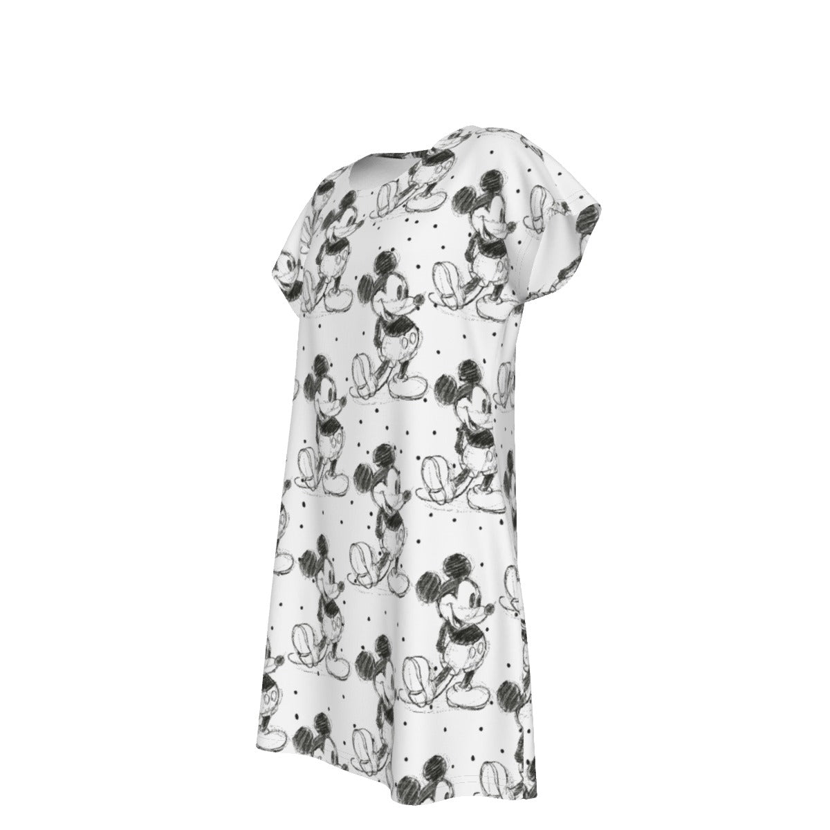 Sketch of Classic Mouse - Women's T-Shirt Dress