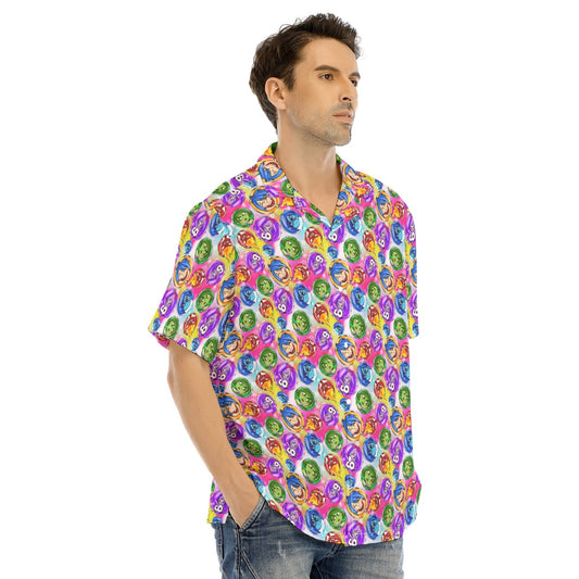 Inside Out Emotions - Men's Hawaiian Button Up Shirt