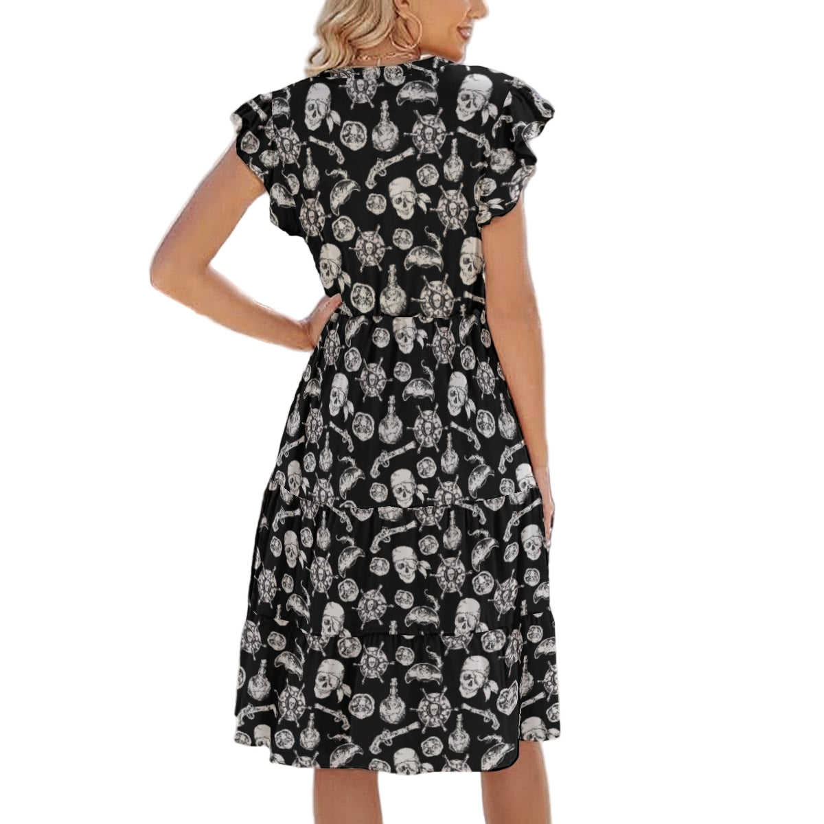 A Pirate Life - Women's Tiered Pocket Midi Dress