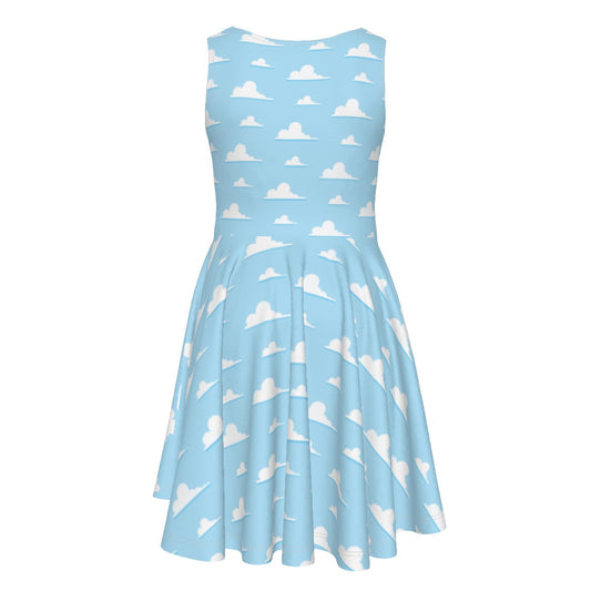 Andy’s Room Clouds- Kid's Sleeveless Skater Dress