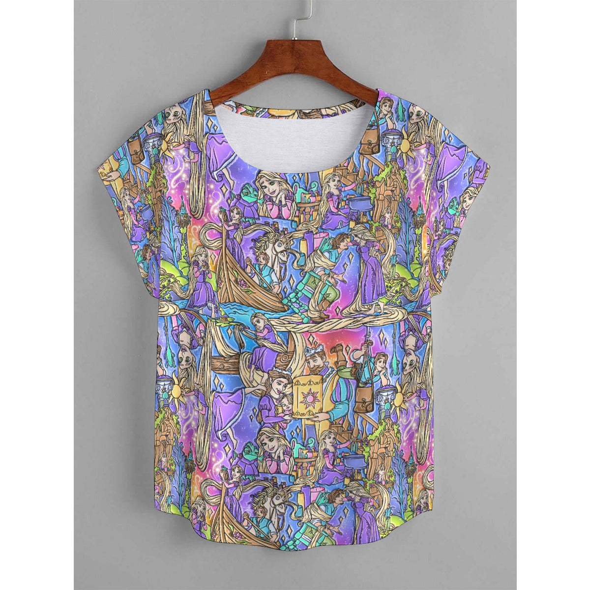 Golden Hair Storybook Scenes - Women’s Relaxed Fit Scoop Tee
