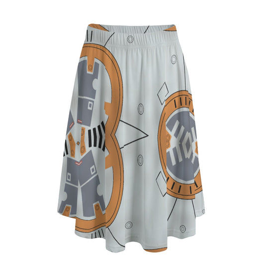 Little Round Droid - Women’s Pocket Midi Skirt