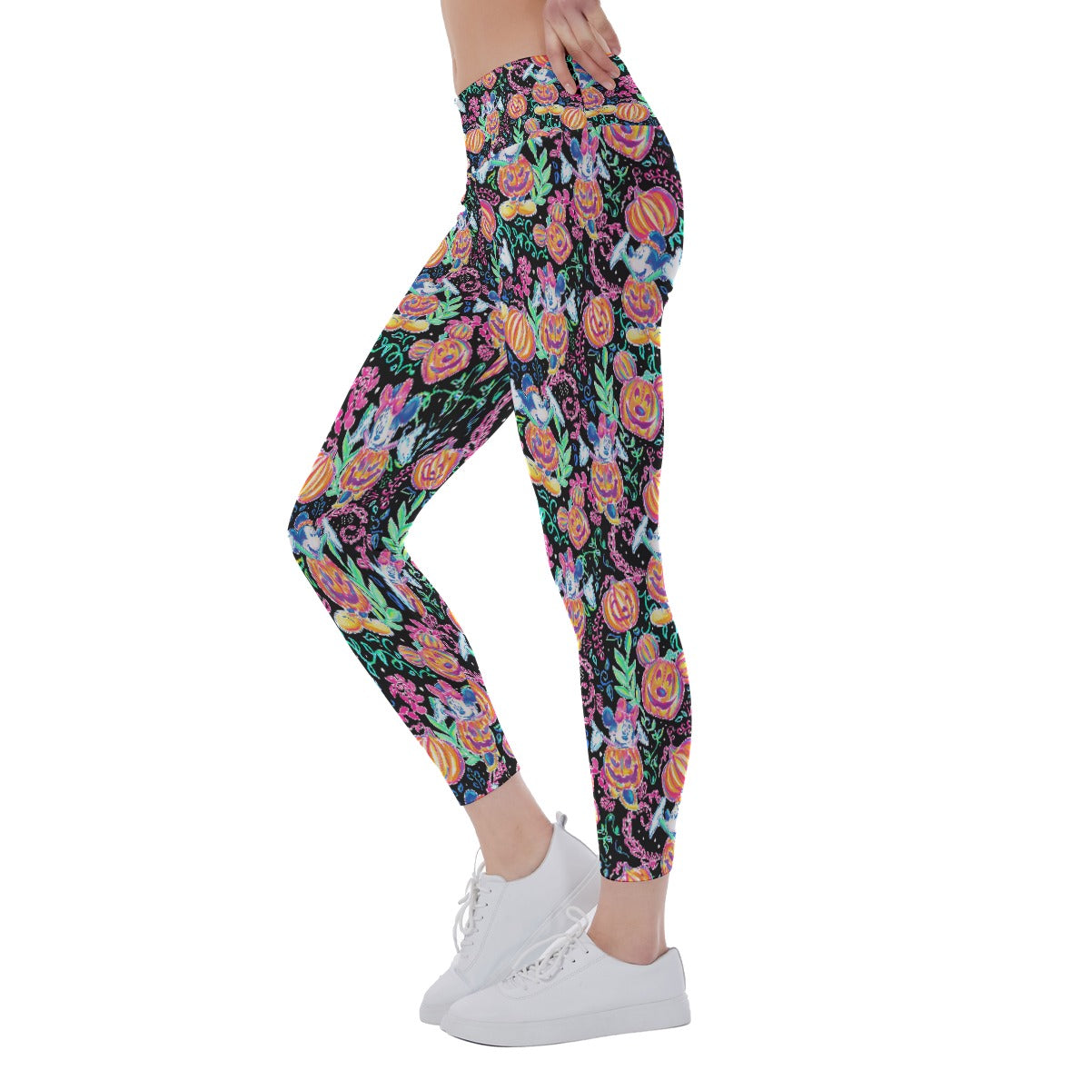 Mouse and Friends Pumpkin Parade - Women's Yoga Leggings