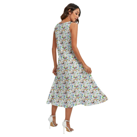 Disney Treasure Cruise Ship - Women’s Diagonal Pocket Midi Dress