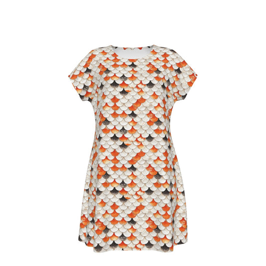 Animal Print - Koi Fish - Women's T-Shirt Dress