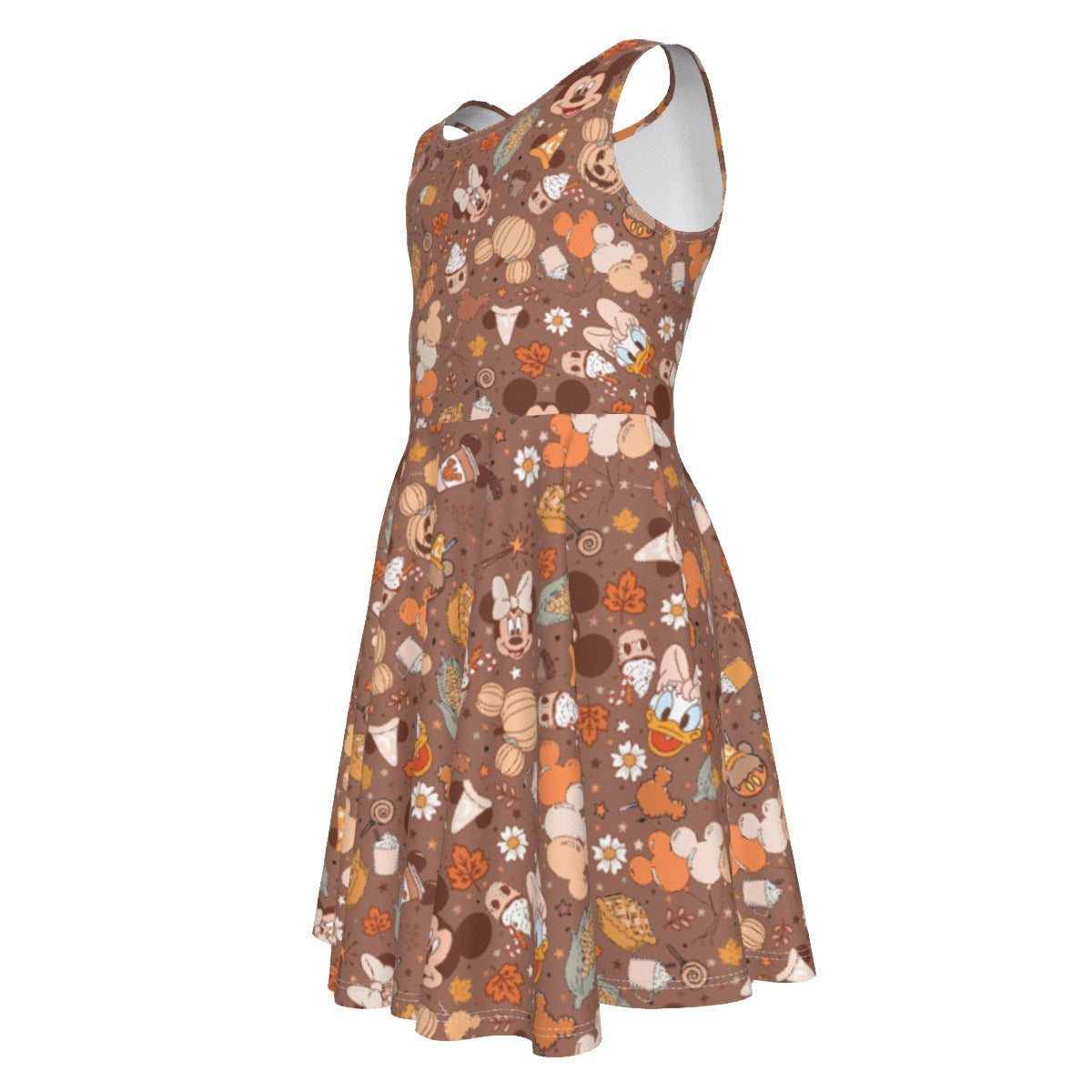Pumpkin Spice Friends FallFall - Kid's Sleeveless Skater Dress