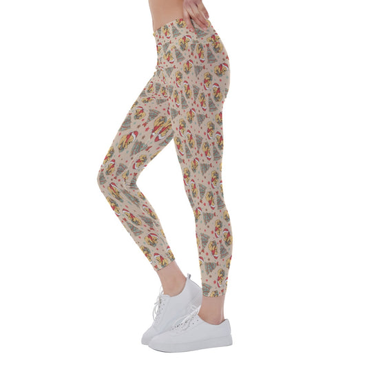 Cozy Bear Holiday Cheer - Women's Yoga Leggings