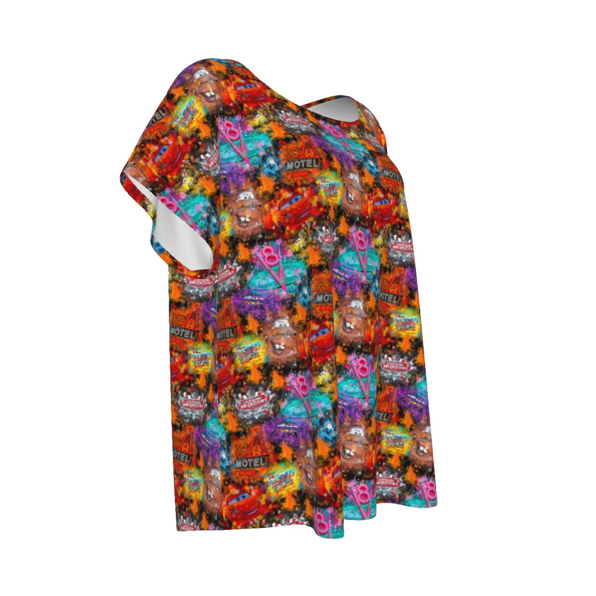 Watercolor Racing Adventure - Women’s Relaxed Fit Scoop Tee