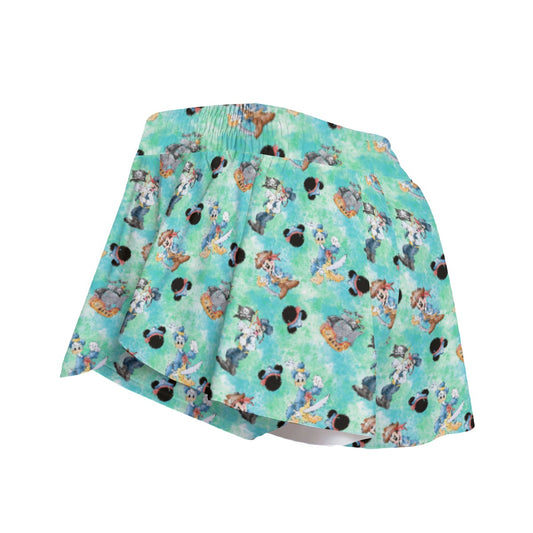Pirate Crew Watercolor Adventure - Women's Flowy Pocket Shorts