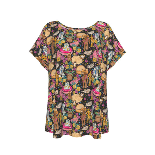 Tropical Space Squad - Women’s Relaxed Fit Scoop Tee