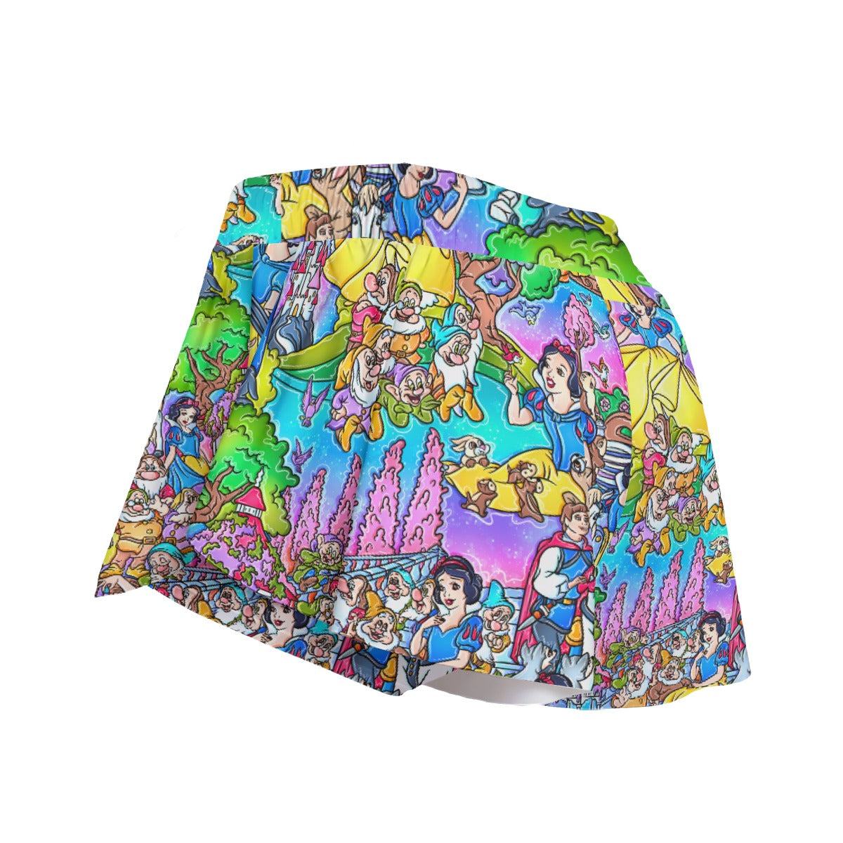 Fairest Princess Storybook Scenes - Women's Flowy Pocket Shorts