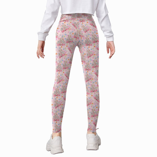 25th Birthday Cake Castle - Kid's Leggings