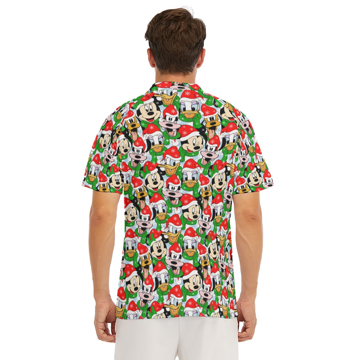 Mouse Friends in Santa Hats - Men's Polo Shirt