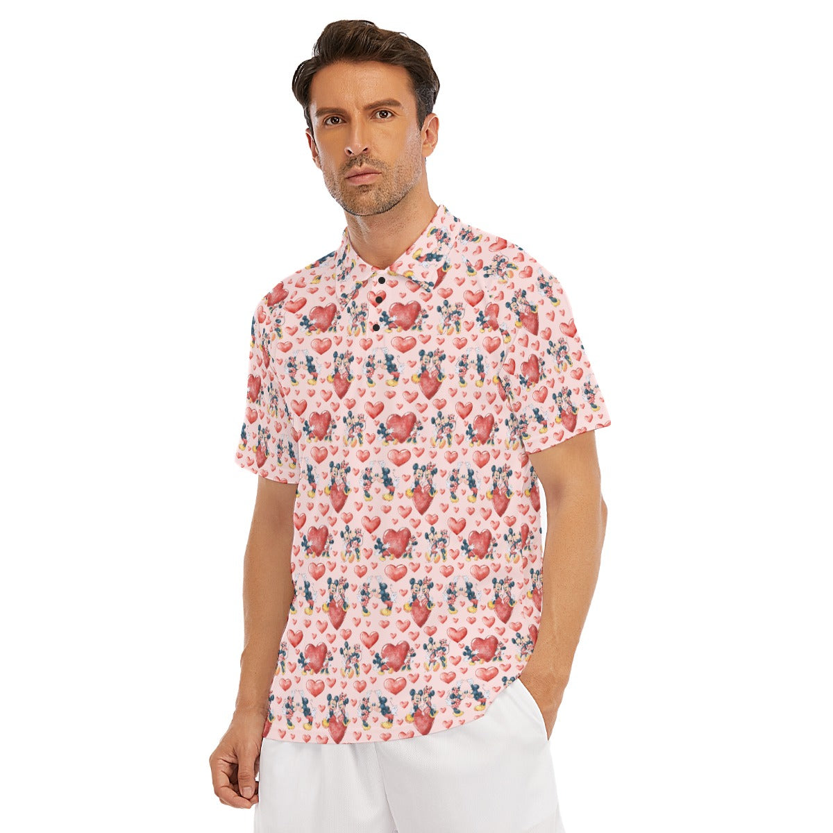 Valentine Mouse Couple - Men's Polo Shirt