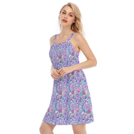 Fairytale Florals – Mermaid Princess - Women’s Adjustable Sundress