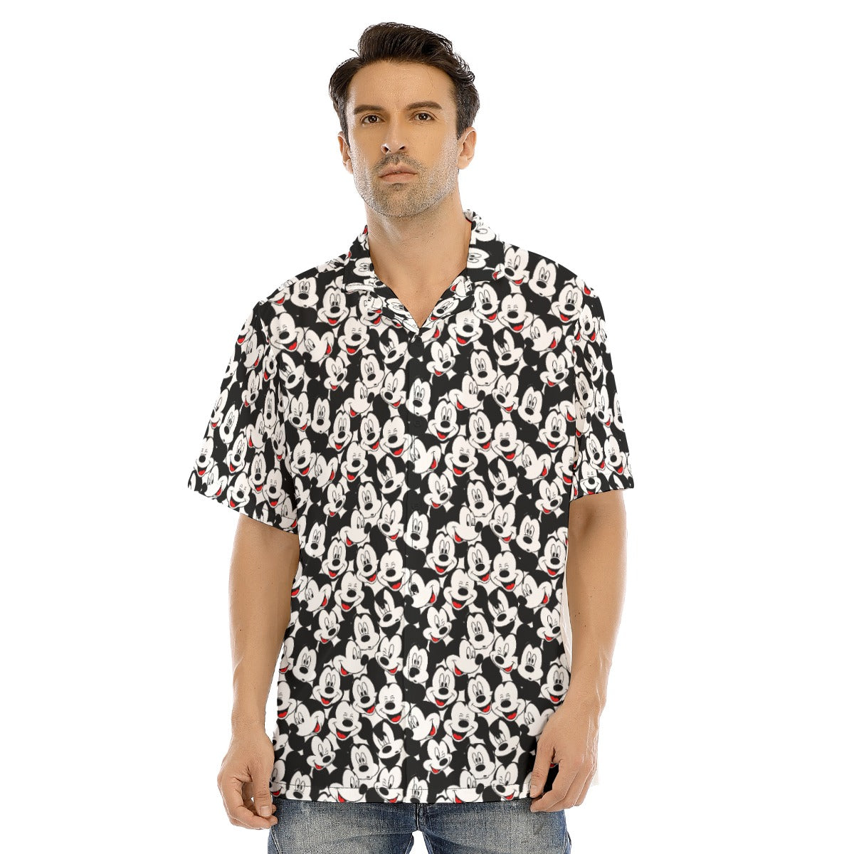 Many Faces of Classic Mouse - Men's Hawaiian Button Up Shirt