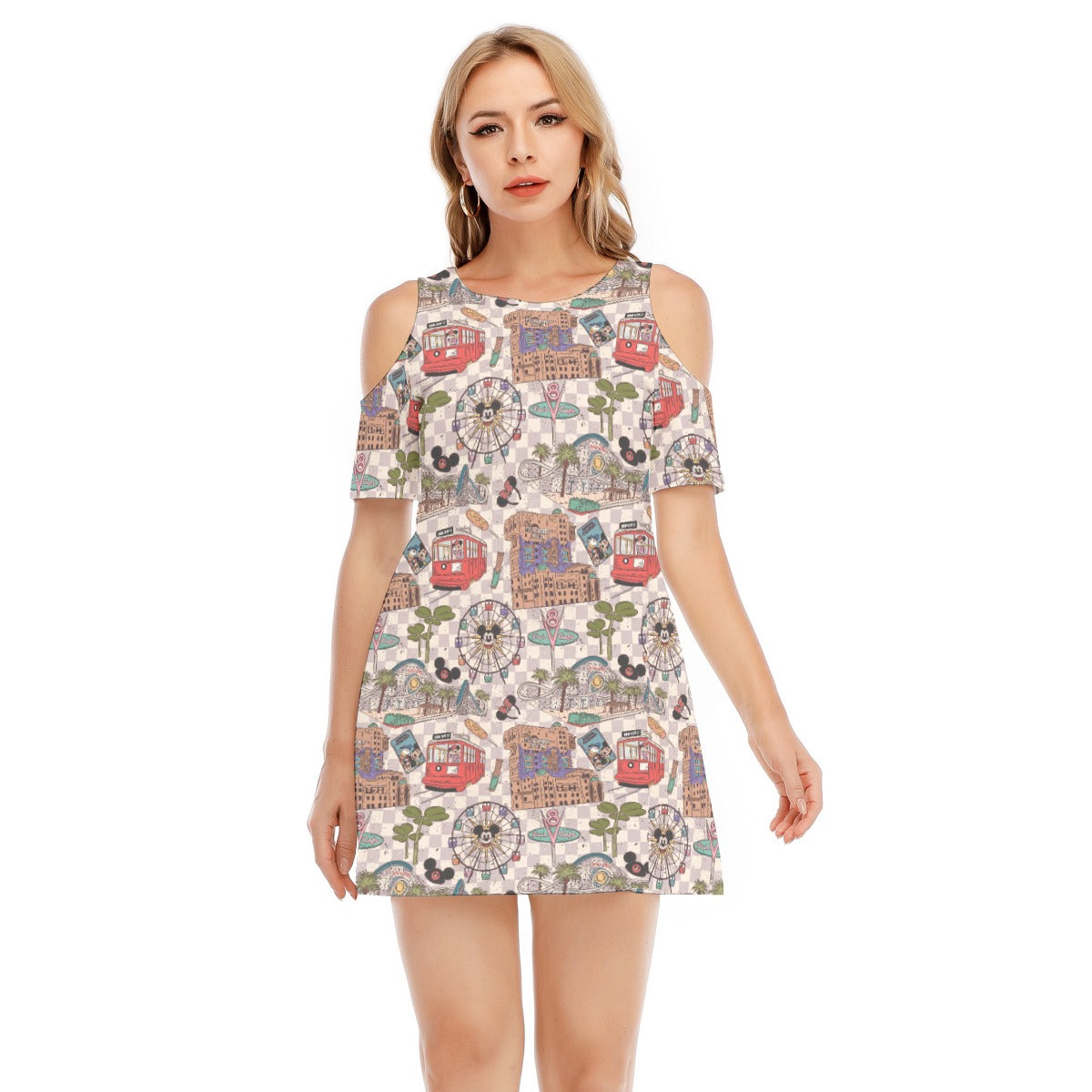 Original DCA - Women's Cold Shoulder Cotton Dress