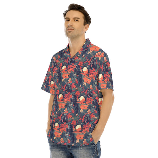 Tropical Dark Side Escape - Men's Hawaiian Button Up Shirt