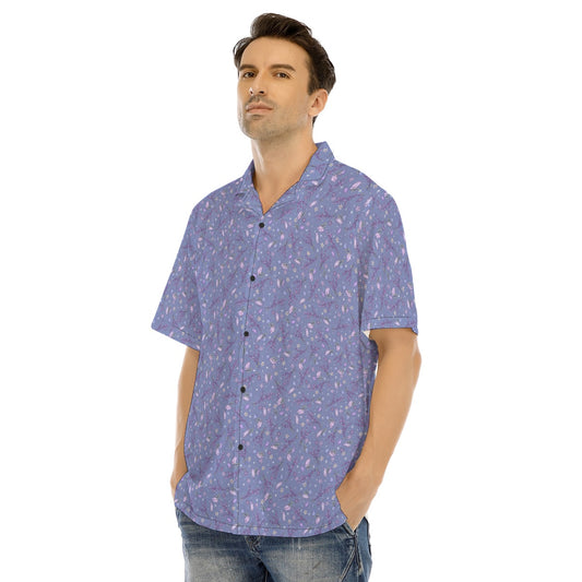 Lavender Vibes - Men's Hawaiian Button Up Shirt