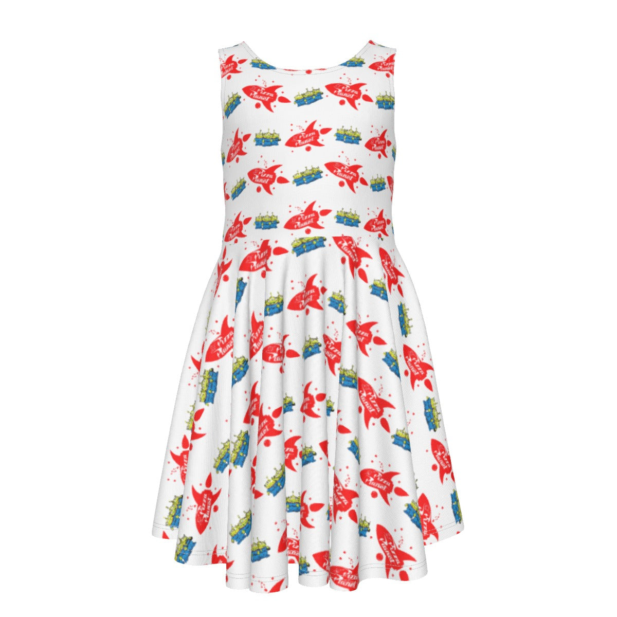 Galactic Rocket Party - Kid's Sleeveless Skater Dress