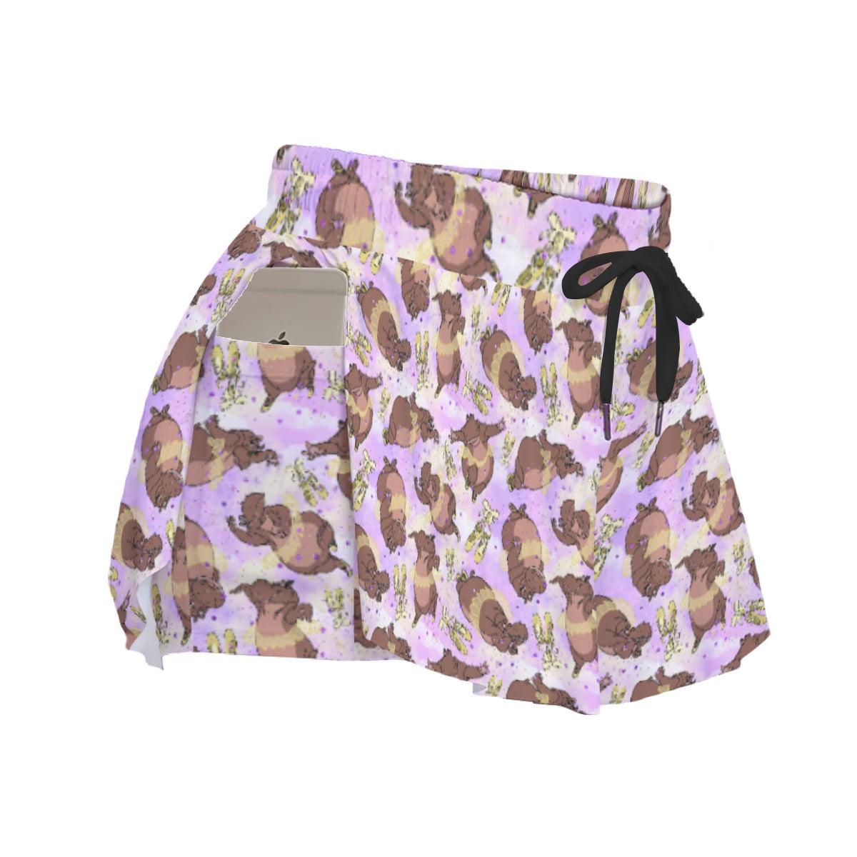 Ballerina Hippos - Women's Flowy Pocket Shorts