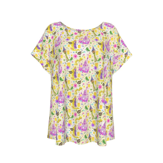 Watercolor Golden Hair Kingdom - Women’s Relaxed Fit Scoop Tee